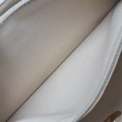 Pre Owned Chanel Triple Compartment CC Flap Gold Quilted Lizard Bag