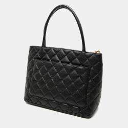 Pre Owned Chanel Black Caviar Medallion Tote