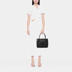 Pre Owned Chanel Black Caviar Medallion Tote