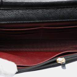 Pre Owned Chanel Black CC Quilted Caviar Wallet on Chain