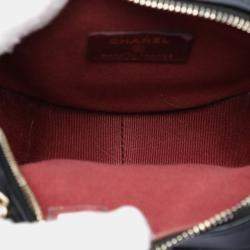 Pre Owned Chanel Black Mini Lambskin CC in Love Heart Crossbody