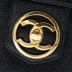 مملوكة مسبقًا Chanel Black CC Caviar Vanity Box Case