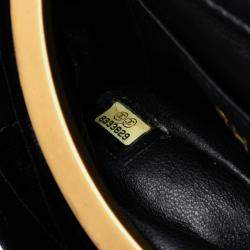 Pre Owned Chanel Black Mini Chocolate Bar Velvet Flap Crossbody