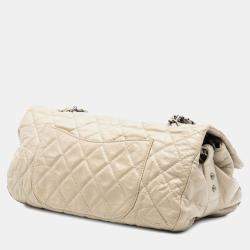 Pre Owned Chanel Brown CC Quilted Aged Calfskin Flap