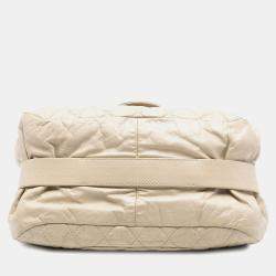 Pre Owned Chanel Brown CC Quilted Aged Calfskin Flap