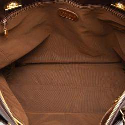 Pre Owned Chanel Brown CC Caviar Chain Zip Tote