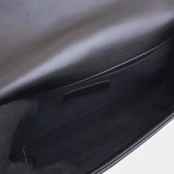 Pre Owned Chanel Black Old Medium Quilted Lambskin Boy Flap