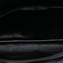 Pre Owned Chanel Black Quilted Glazed Calfskin Reissue 2.55 Clutch with Chain