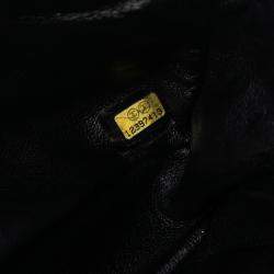 Pre Owned Chanel Black Quilted Glazed Calfskin Reissue 2.55 Clutch with Chain