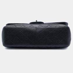 Pre Owned Chanel Black Jumbo Classic Caviar Double Flap