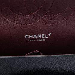 Pre Owned Chanel Black Jumbo Classic Caviar Double Flap