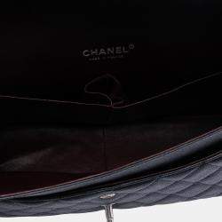 Pre Owned Chanel Black Jumbo Classic Caviar Double Flap
