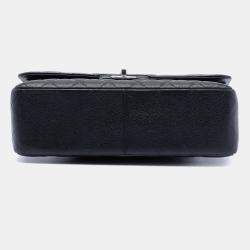 Pre Owned Chanel Black Jumbo Classic Caviar Double Flap