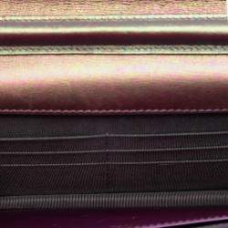 Pre Owned Chanel Purple CC Quilted Iridescent Lambskin Wallet on Chain