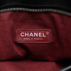 Pre Owned Chanel Black CC Caviar Tuck Tote