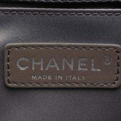 Pre Owned Chanel Black Orange CC Patent Lipstick Flap