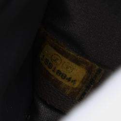 Pre Owned Chanel Black Orange CC Patent Lipstick Flap