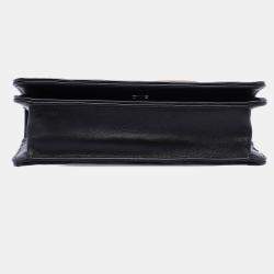 Pre Owned Chanel Black Orange CC Patent Lipstick Flap