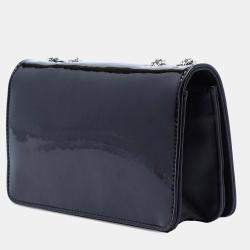 Pre Owned Chanel Black Orange CC Patent Lipstick Flap