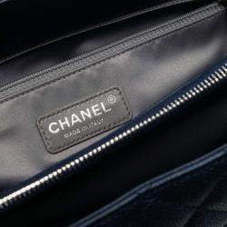 Pre Owned Chanel Blue Caviar Grand Shopping Tote