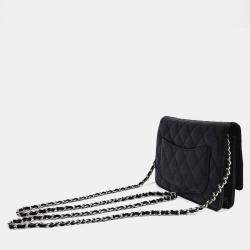 Pre Owned Chanel Black Leather Caviar WOC Mini Crossbody Bag