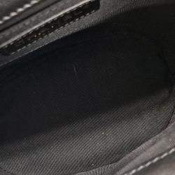 Pre Owned Chanel Black Leather Chevron Bucket Bag