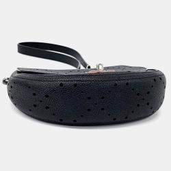 Pre Owned Chanel Black Leather Caviar Perforated Crossbody Bag