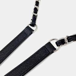 Pre Owned Chanel Black Leather Caviar Perforated Crossbody Bag