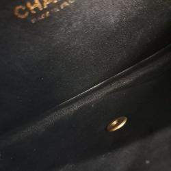 Pre Owned Chanel Black Leather Flap Clutch