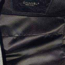 Pre Owned Chanel Black Leather On the Road Drawstring Bag