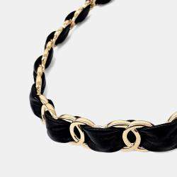Pre Owned Chanel Black Leather Flap Chain Shoulder Bag