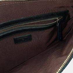 Pre Owned Chanel Black Leather Caviar Clutch New Medium