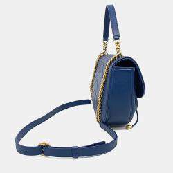مملوكة مسبقًا Chanel Blue Leather Chain Tote and Shoulder Bag