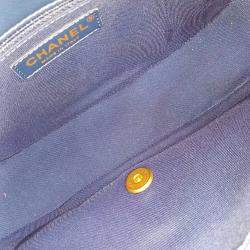 مملوكة مسبقًا Chanel Blue Leather Chain Tote and Shoulder Bag