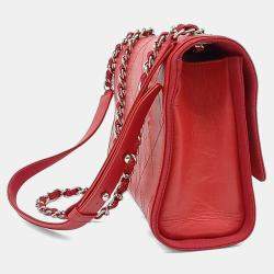مملوكة مسبقًا Chanel Red Leather chain shoulder bag