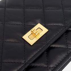 Pre Owned Chanel Black Leather Vintage 2.55 WOC Mini Crossbody Bag