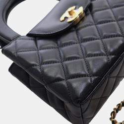 Pre Owned Chanel Black Nano Quilted Lambskin Kelly Shopper Bag