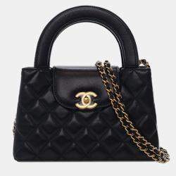 مملوكة مسبقًا Chanel Black Nano Quilted Lambskin Kelly Shopper Bag