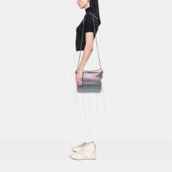 Pre Owned Chanel Purple Medium Iridescent Calfskin Gabrielle Crossbody