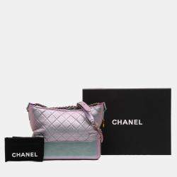 Pre Owned Chanel Purple Medium Iridescent Calfskin Gabrielle Crossbody