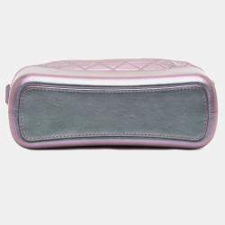 Pre Owned Chanel Purple Medium Iridescent Calfskin Gabrielle Crossbody