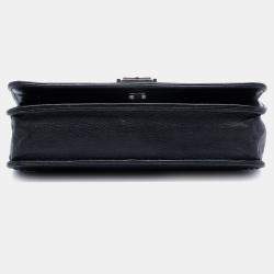 Pre Owned Chanel Black Quilted Caviar Boy Wallet on Chain