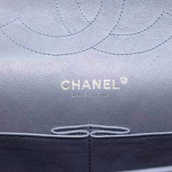 Pre Owned Chanel Purple Jumbo Classic Lambskin Double Flap