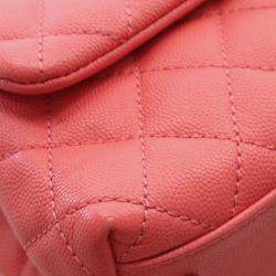 Pre Owned Chanel Pink Mini Caviar Coco Top Handle Bag