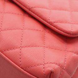 Pre Owned Chanel Pink Mini Caviar Coco Top Handle Bag