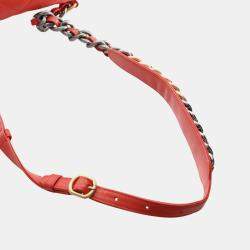 Pre Owned Chanel Red Lambskin 19 Belt Bag