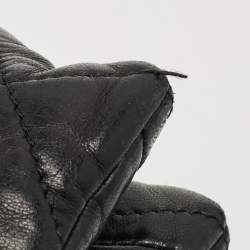 Pre Owned Chanel Accordion Flap Black Quilted Leather Bag