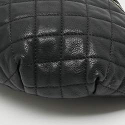 Pre Owned Chanel Belt Me Up Black Quilted Leather Belt Bag