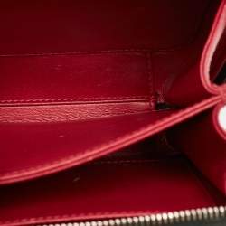 Pre Owned Chanel CC Filigree Striped Vanity Case Small Black/White Quilted Caviar Leather Bag