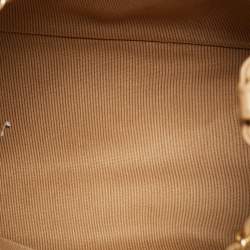 Pre Owned Chanel Egyptian Amulet Beige Quilted Leather Drawstring Bucket Bag